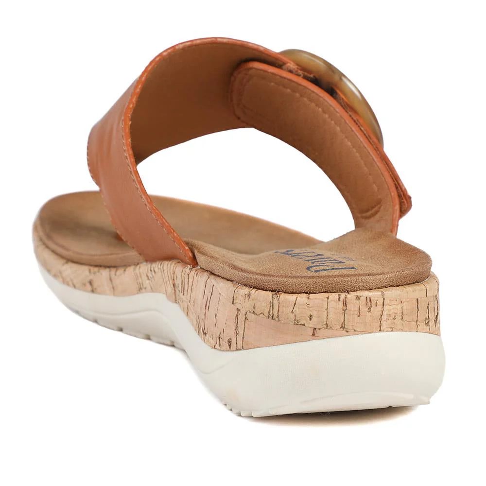 Wide Fit Comfort Toe Post Sandals  - BAIZH43054 / 329 377 - Tan - Image 4