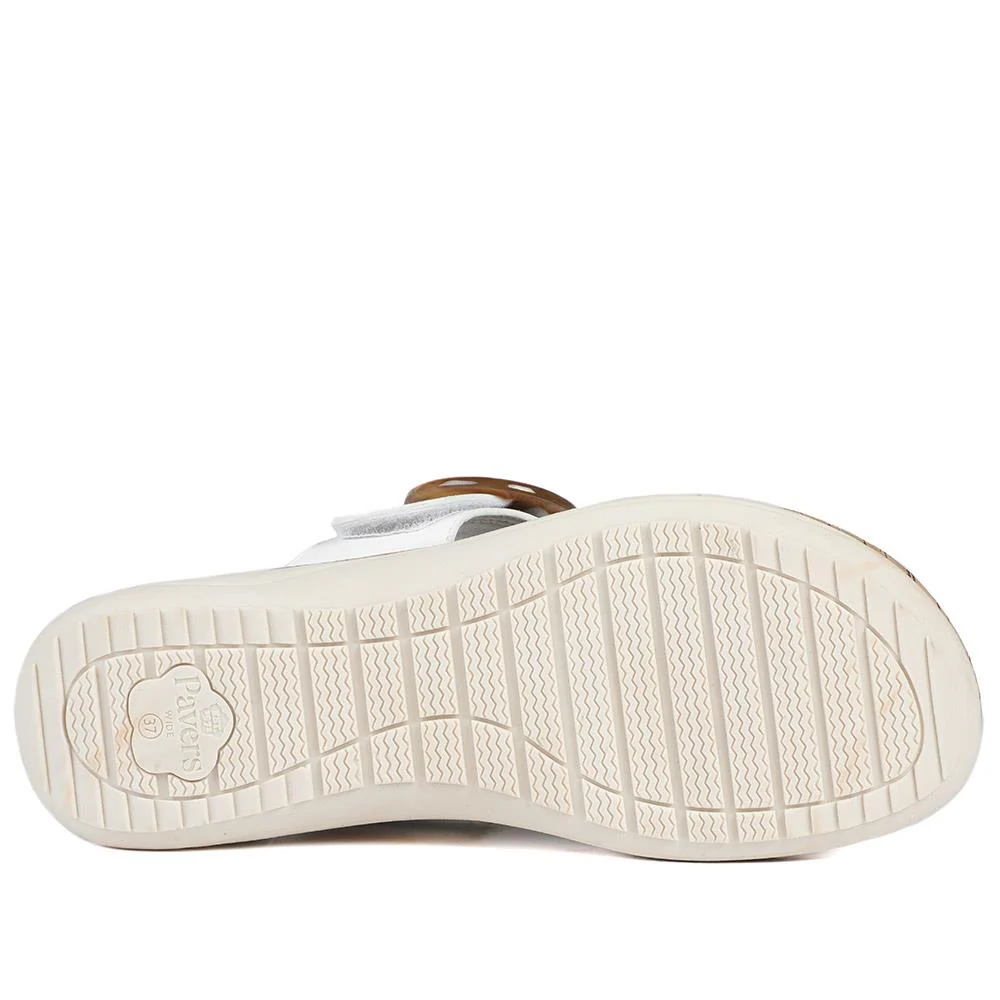 Wide Fit Comfort Toe Post Sandals - BAIZH43054 / 329 377 - White - Image 6