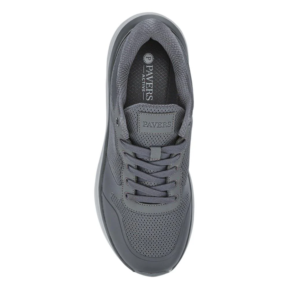 Comfortable Lace-Up Trainers - BRK41006 / 326 694 - Charcoal - Image 4