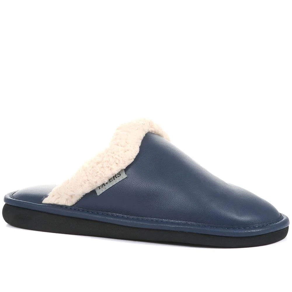 Comfortable Leather Slippers - QING36009 / 322 340