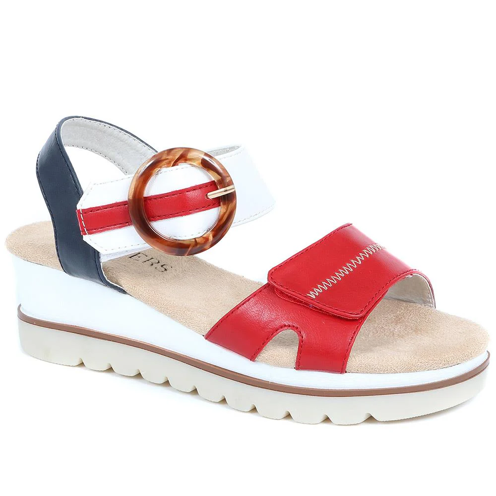 Comfortable Wedge-Heel Sandals - WBINS35128 / 321 724 - Image 2