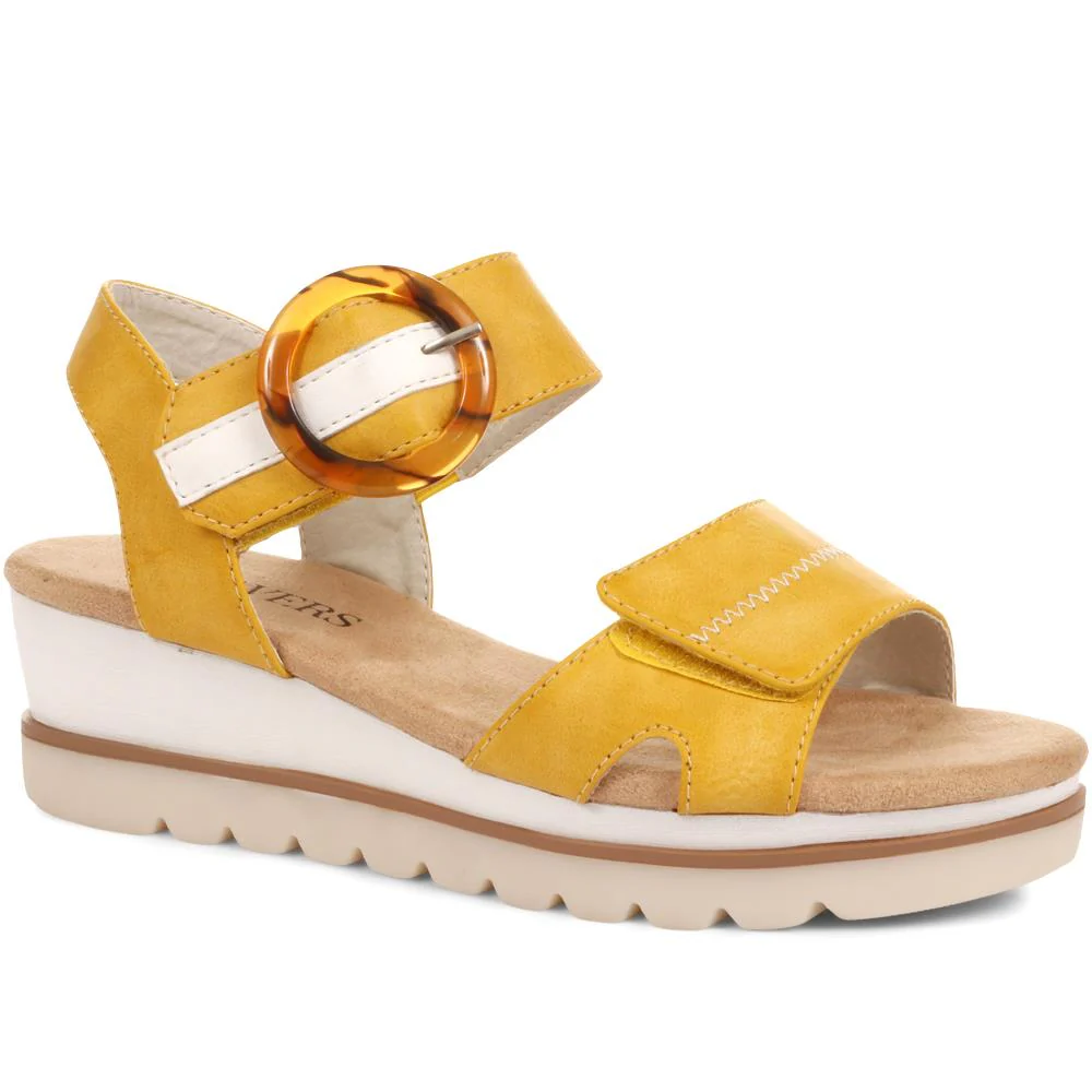 Comfortable Wedge-Heel Sandals - WBINS35128 / 321 724 - Image 6