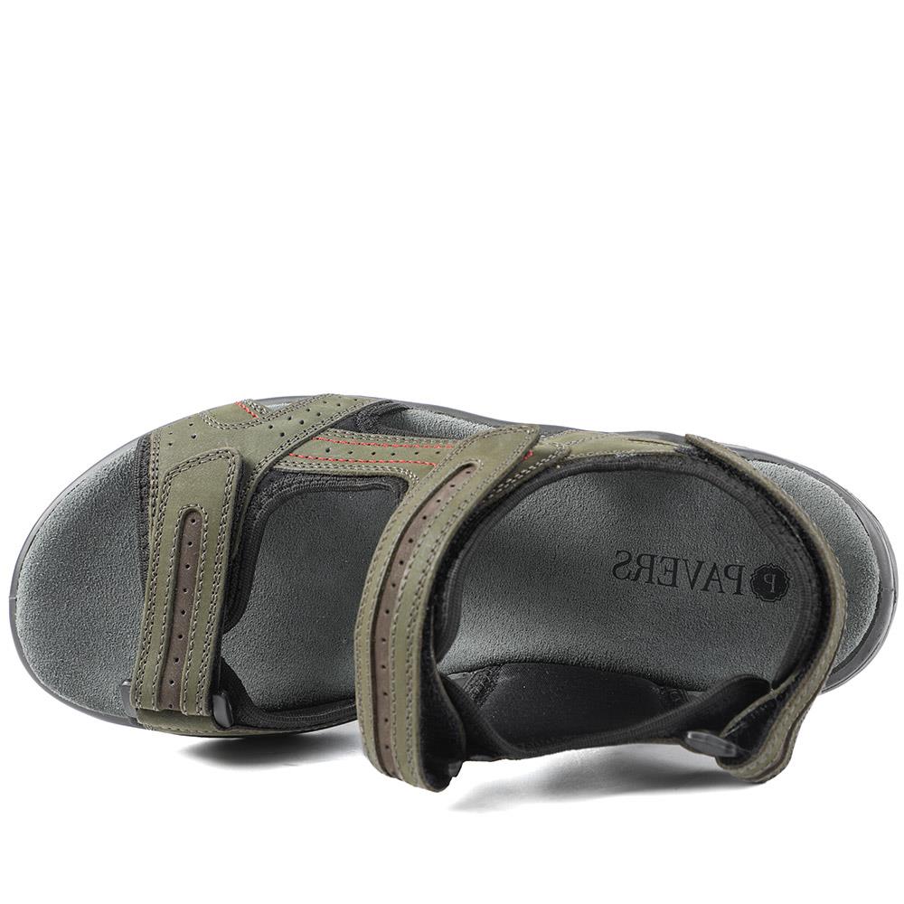 Comfy Triple Touch Fasten Sandals - DDIN43007 / 329 101 - Khaki - Image 5