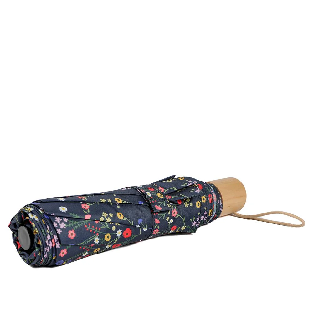 Compact Floral Foldable Umbrella - YUTA43000 / 329 442 - Navy Floral - Image 2