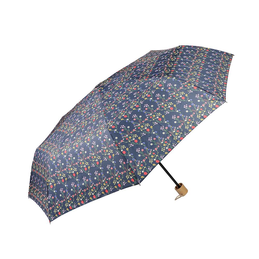 Compact Floral Foldable Umbrella - YUTA43000 / 329 442 - Navy Floral - Image 3