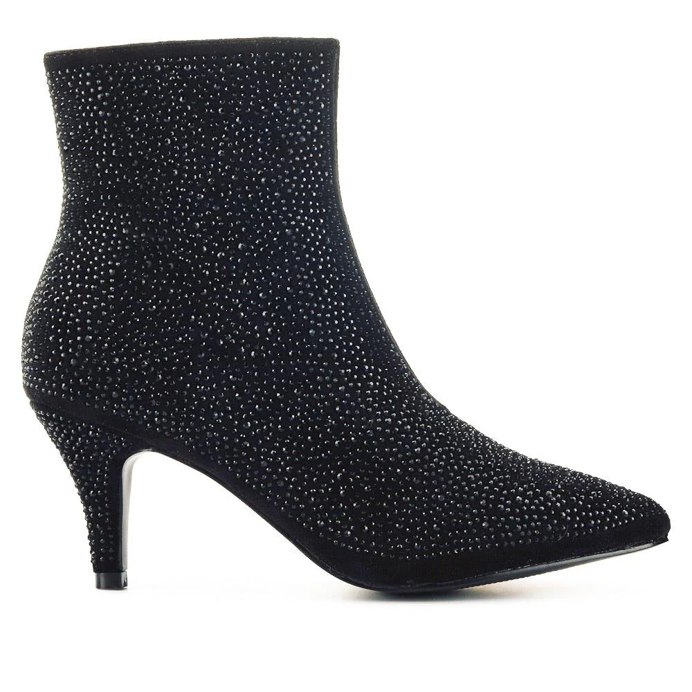 Cone-Heeled Smart Ankle Boots - SENBO40009 / 326 185 - Black - Image 2