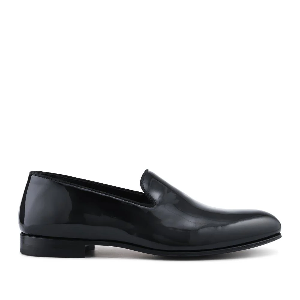 Conley Blake Stitched Leather Slip On Shoes - CONLEY / 327 854 - Black Patent - Image 2
