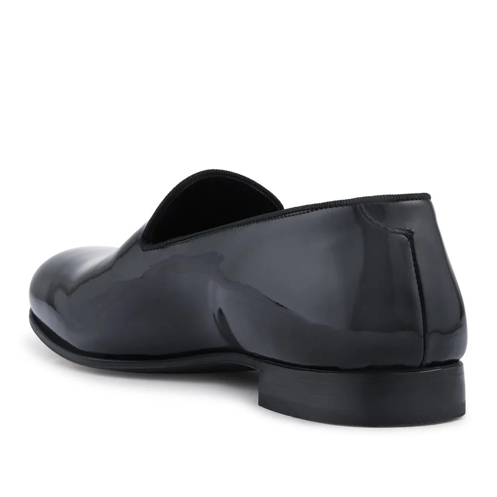 Conley Blake Stitched Leather Slip On Shoes - CONLEY / 327 854 - Black Patent - Image 3