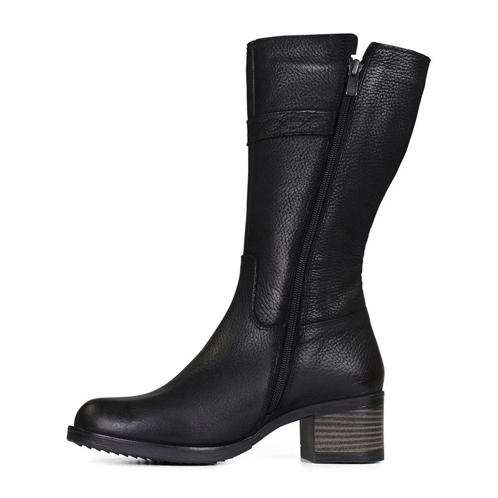 Contemporary Comfort Boots E Fit - OLIVE - Olive / null - Black Tumbled Nubuck - Image 4