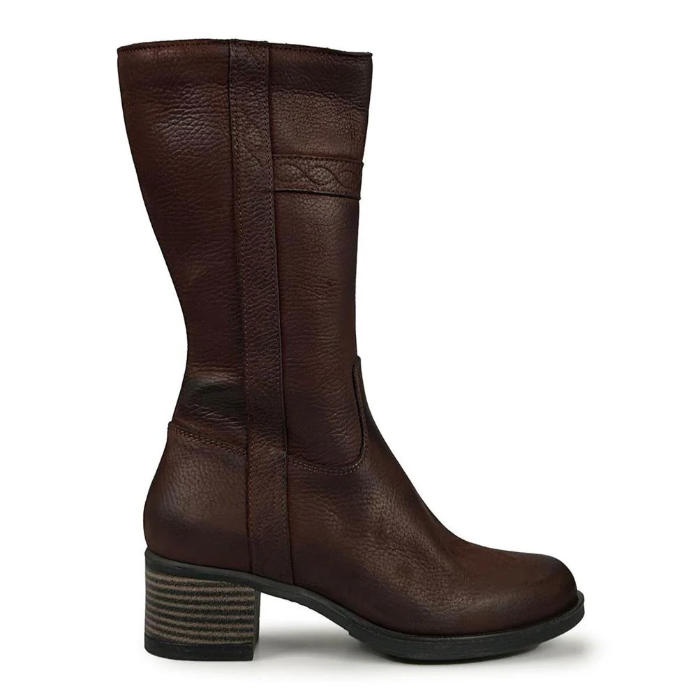 Contemporary Comfort Boots E Fit - OLIVE - Olive / null - Dark Brown Tumbled Nubuck - Image 2