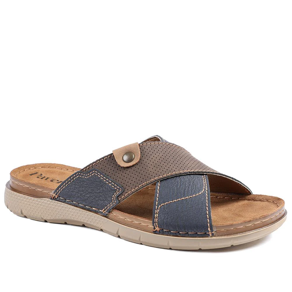 Contrast Cross Strap Comfort Sandals - INB43019 / 329 213