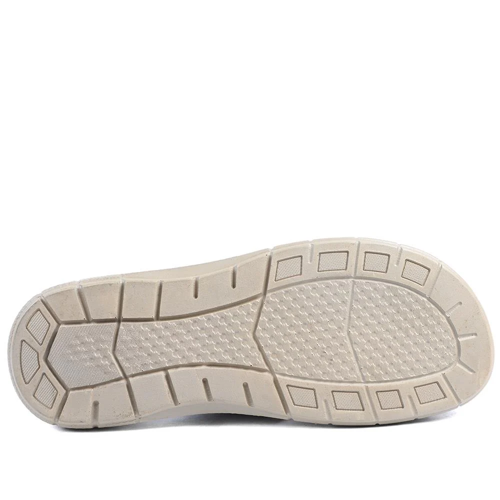 Contrast Cross Strap Comfort Sandals - INB43019 / 329 213 - Brown-Blue - Image 5