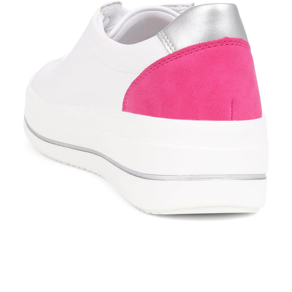 Contrasting Zip Trainers - DRS39504 / 325 414 - White Multi - Image 3