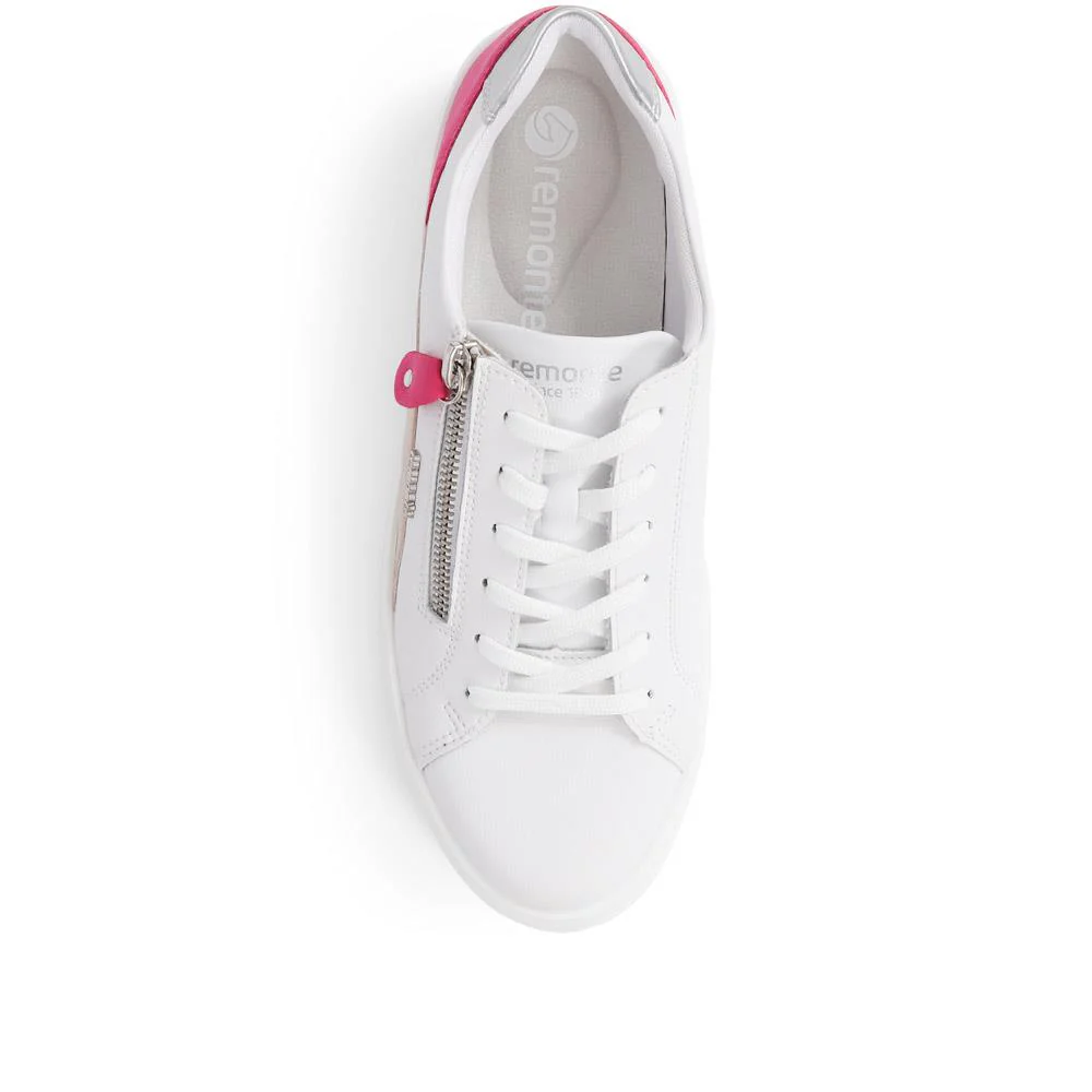 Contrasting Zip Trainers - DRS39504 / 325 414 - White Multi - Image 5