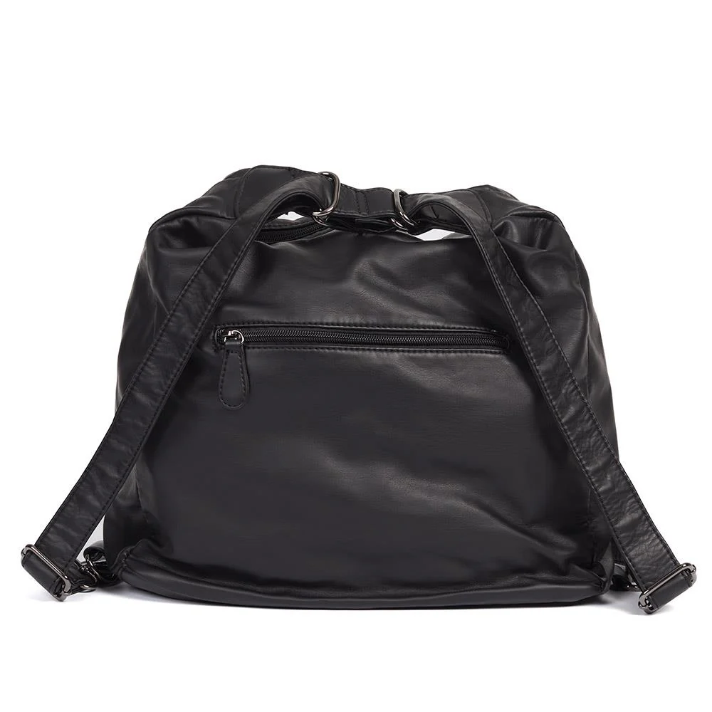Convertible Shoulder Bag Backpack - WAHT40001 / 325 836 - Black - Image 3