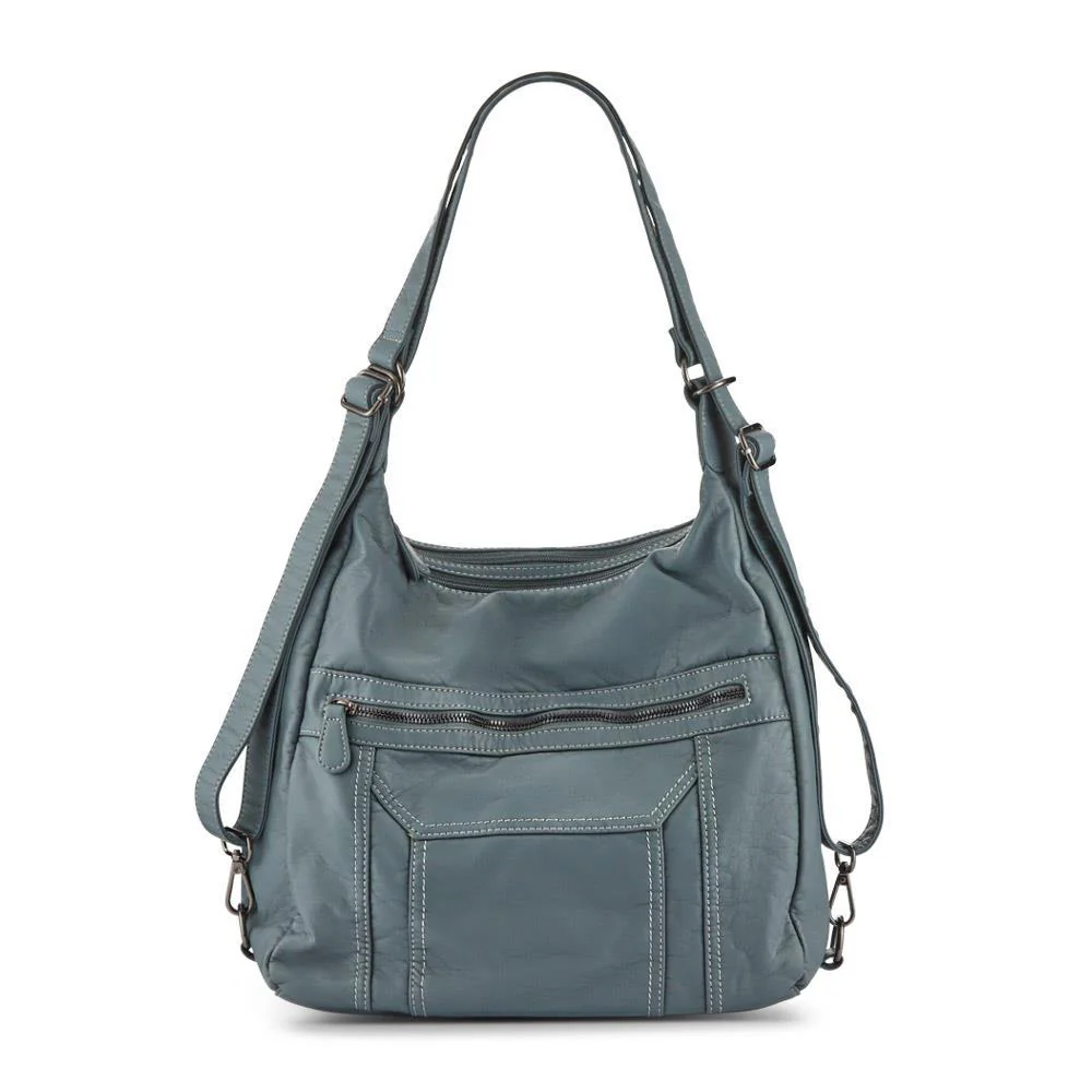 Convertible Shoulder Bag Backpack - WAHT40001 / 325 836 - Light Blue