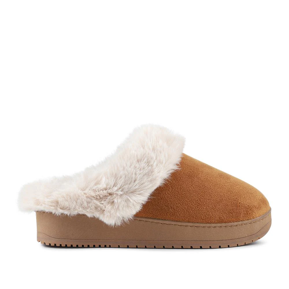 Cosy Mule Slippers - QING42004 / 327 932 - Chestnut - Image 2