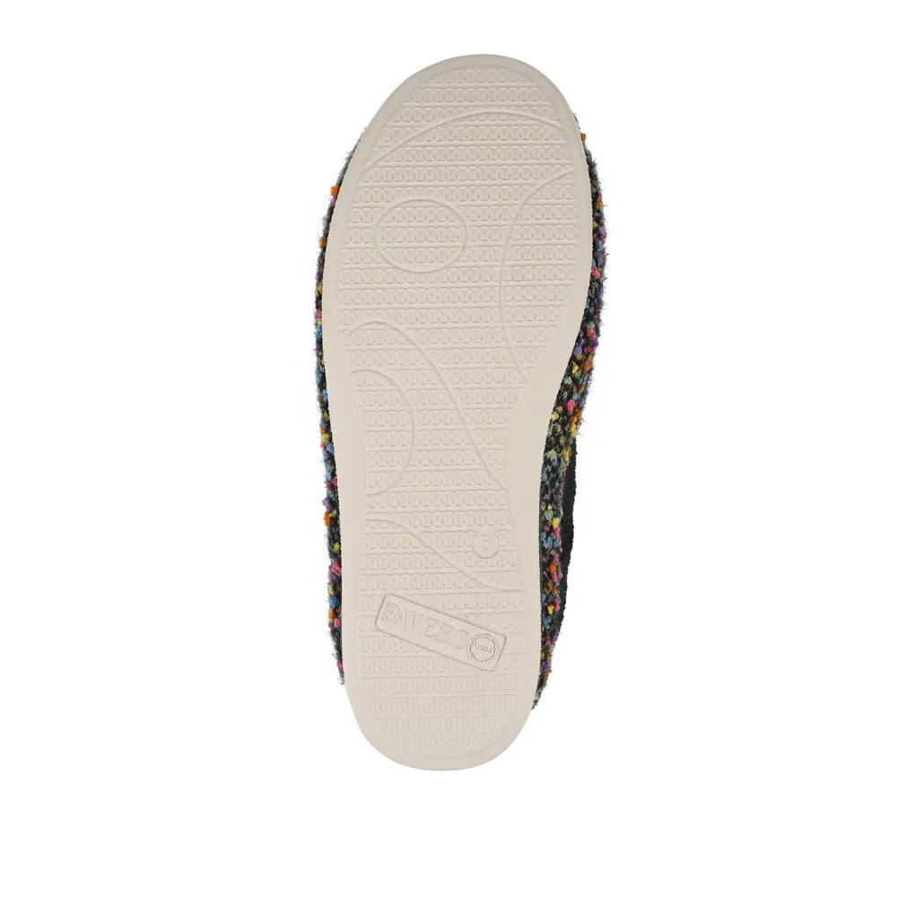 Cosy Wide Fit Memory Foam Slippers - QING42007 / 327 934 - Black Multi - Image 5