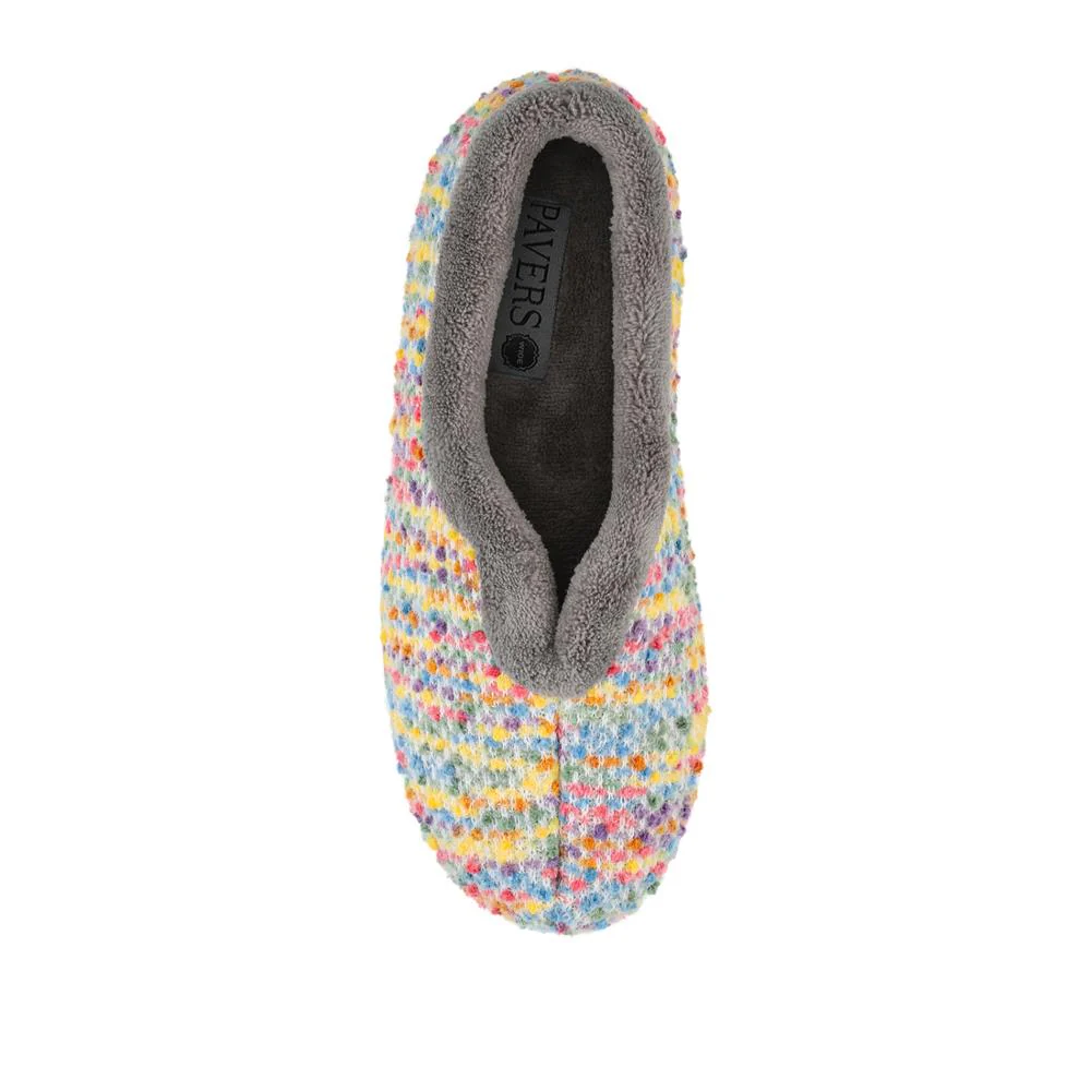 Cosy Wide Fit Memory Foam Slippers - QING42007 / 327 934 - Grey Multi - Image 4