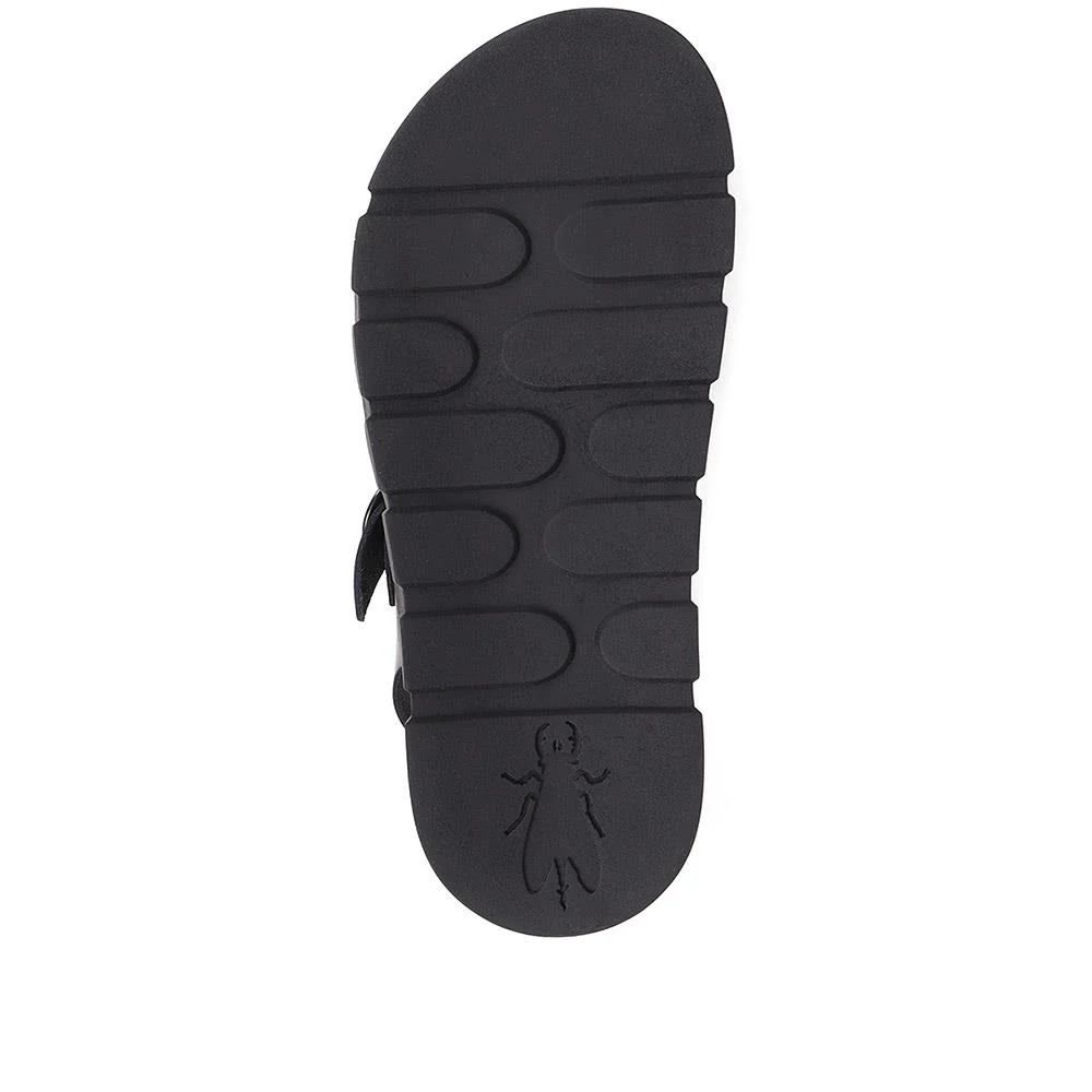 Cree Leather Sandals - FLYLO37013 / 323 682 - Black - Image 5