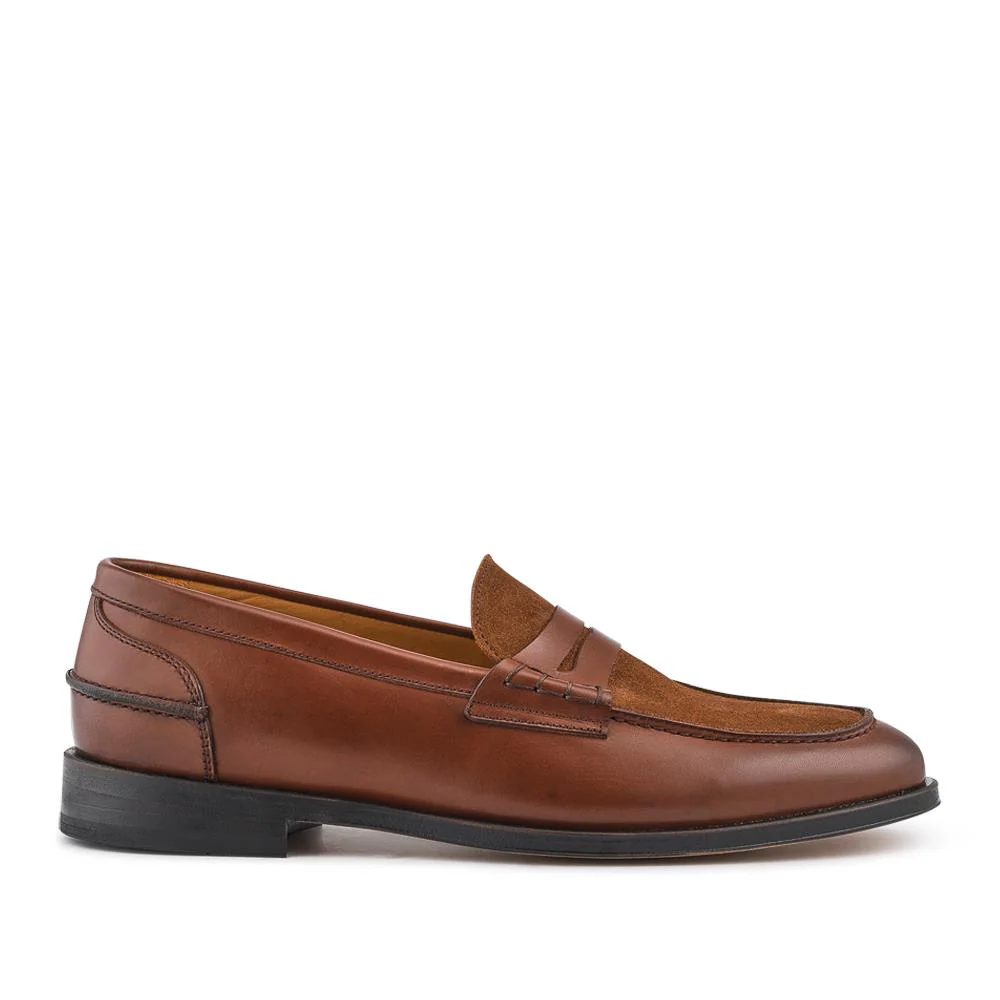 Creed Smart Blake Stitched Leather Penny Loafers - CREED / 327 857 - Brown Multi - Image 2