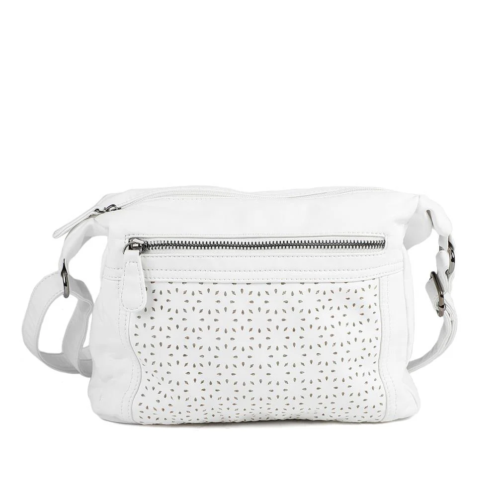 Crossbody Bag with Zip Pocket - WAHT43004 / 329 343 - White