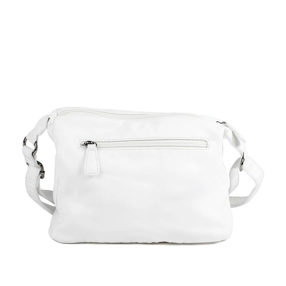 Crossbody Bag with Zip Pocket - WAHT43004 / 329 343 - White - Image 2