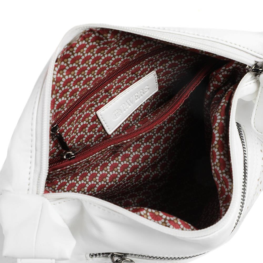 Crossbody Bag with Zip Pocket - WAHT43004 / 329 343 - White - Image 4