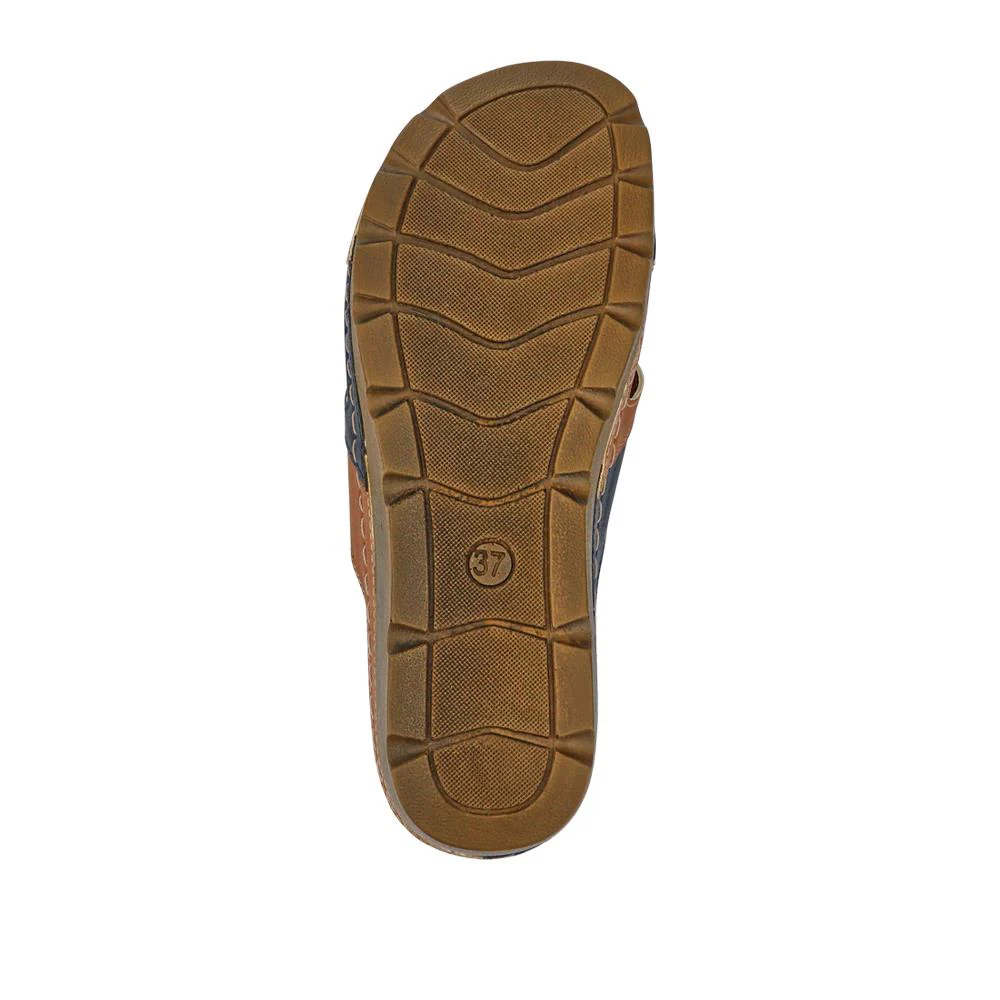 Crossover Mule Sandals - SERAY33007 / 320 090 - Tan-Navy - Image 7