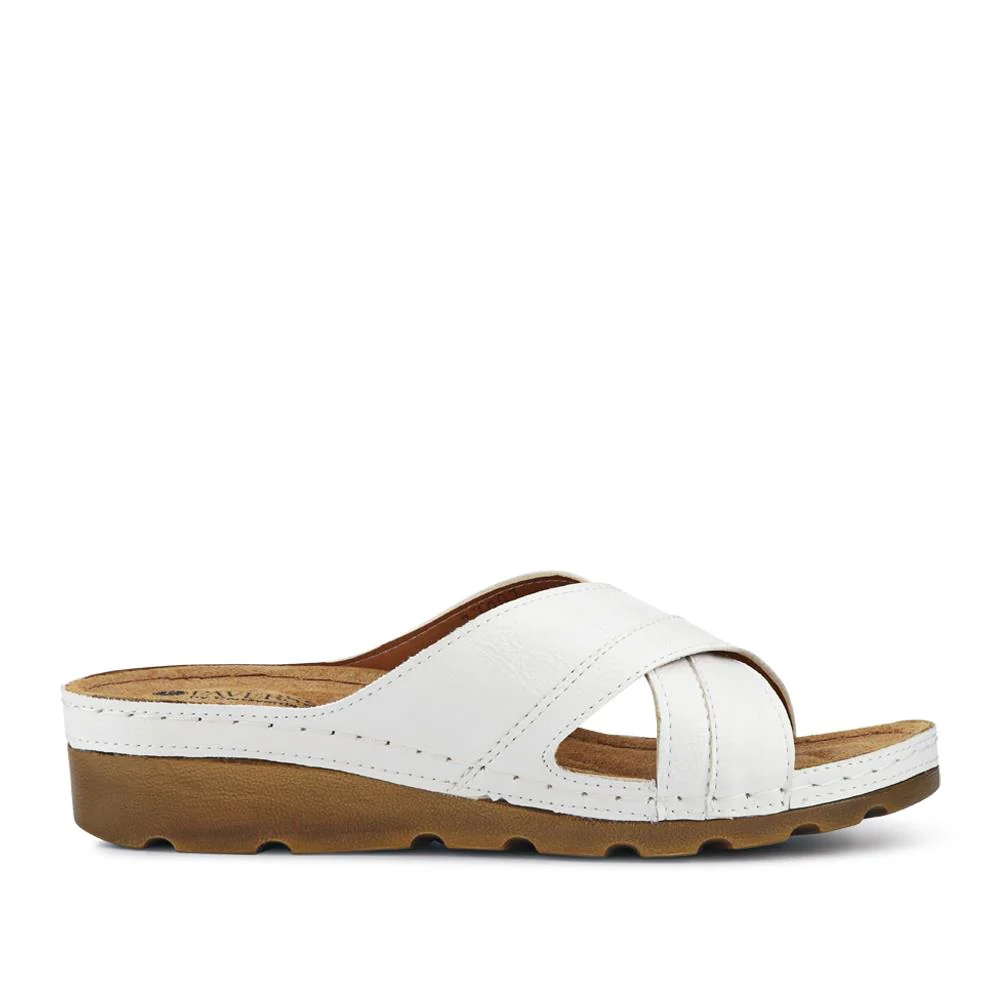 Crossover Mule Sandals - SERAY33007 / 320 090 - White - Image 2
