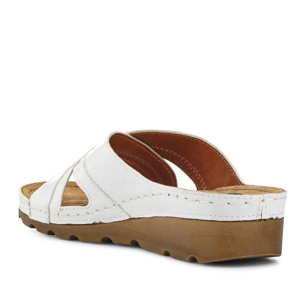 Crossover Mule Sandals - SERAY33007 / 320 090 - White - Image 3