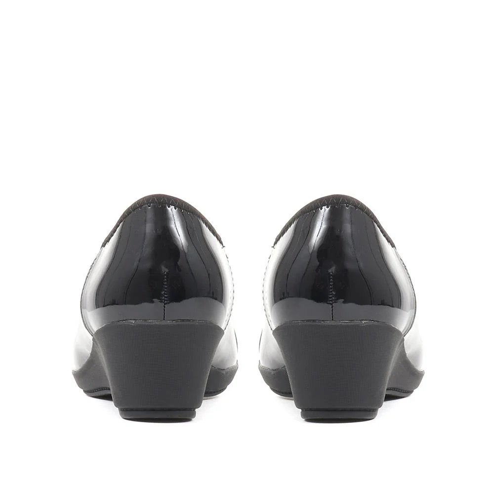 Cushioned Ballet Pumps - MAIN37003 / 323 270 - Black Patent - Image 3