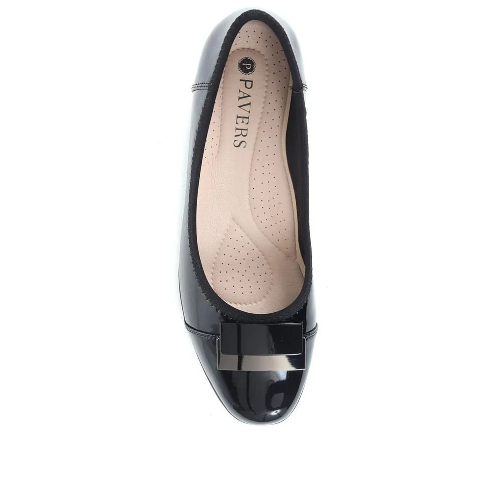 Cushioned Ballet Pumps - MAIN37003 / 323 270 - Black Patent - Image 4