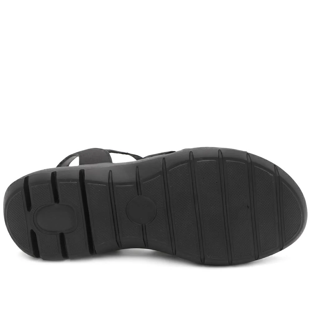 Cushioned Comfort Fit Sandals - BAIZH43028 / 329 148 - Black - Image 6