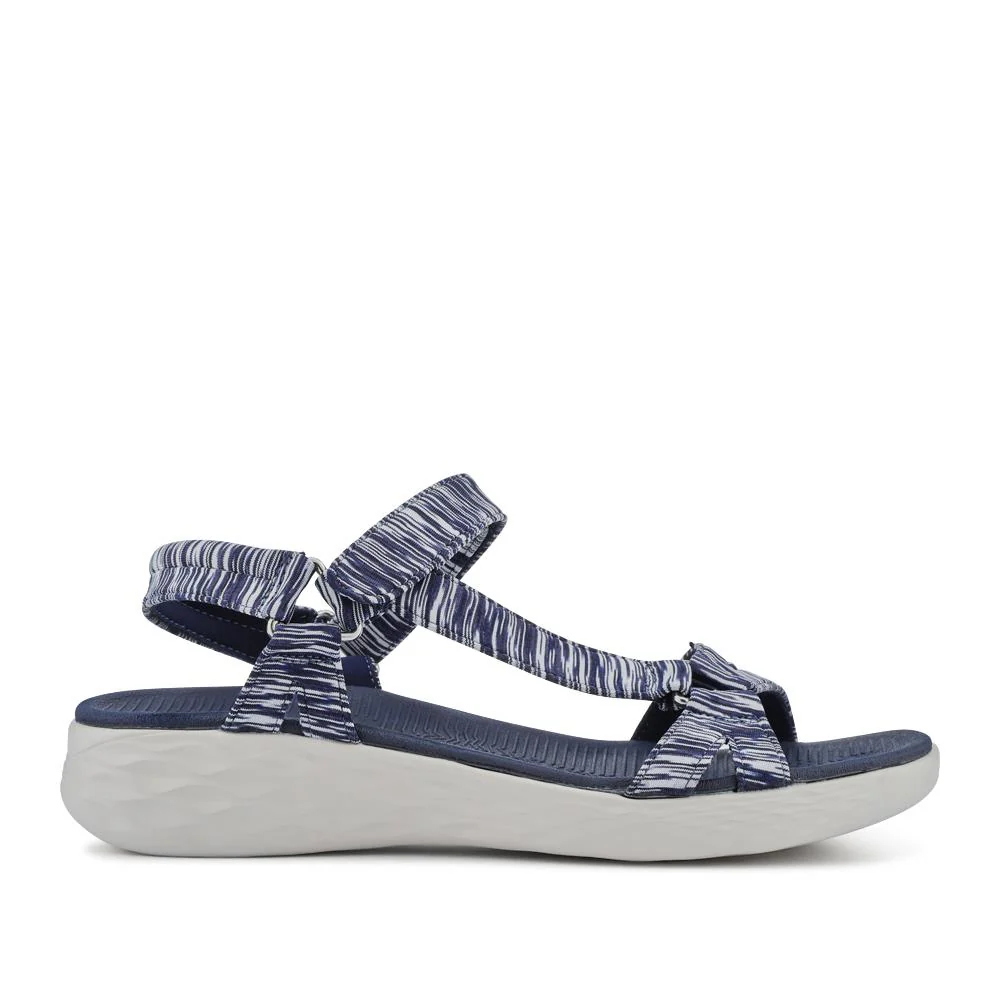 Cushioned Insole Sandals - BAIZH41003 / 327 191 - Navy - White - Image 2