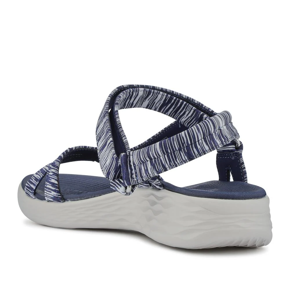 Cushioned Insole Sandals - BAIZH41003 / 327 191 - Navy - White - Image 3