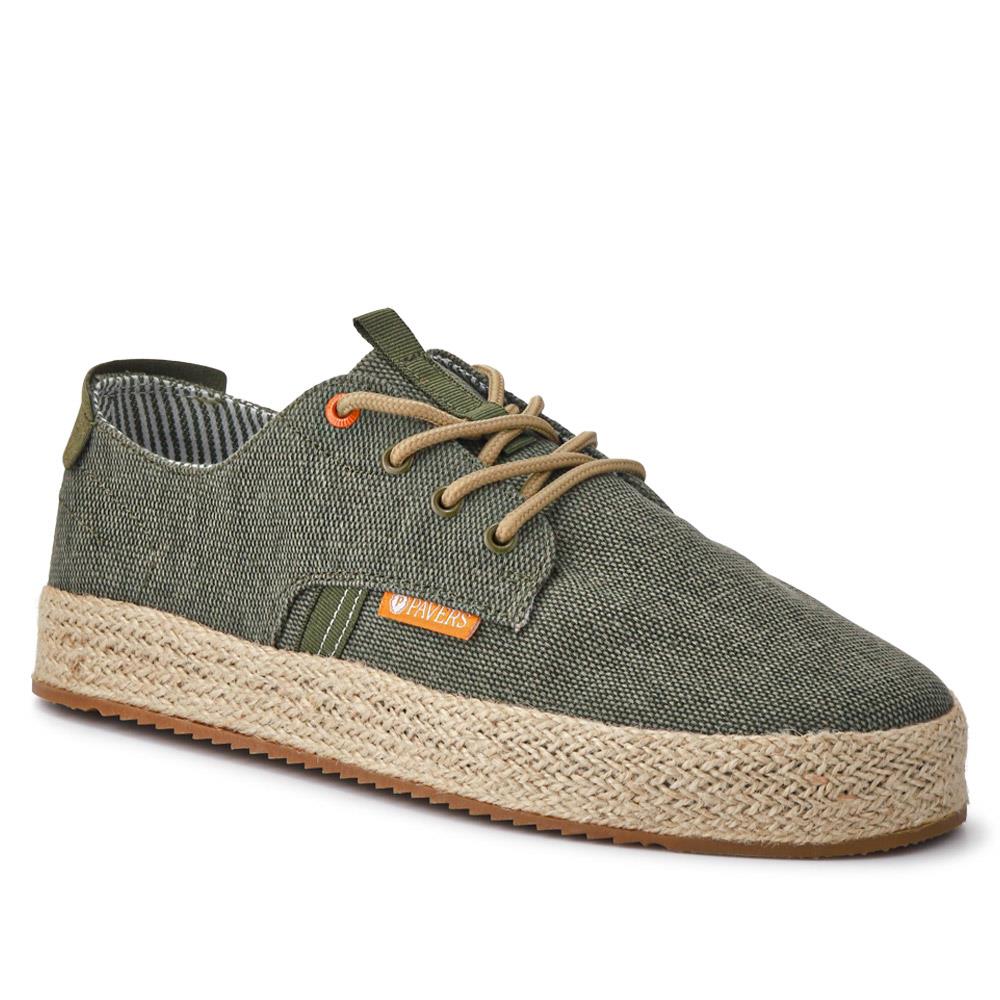 Cushioned Lace-Up Shoes - XIAM41016 / 327 171 - Khaki