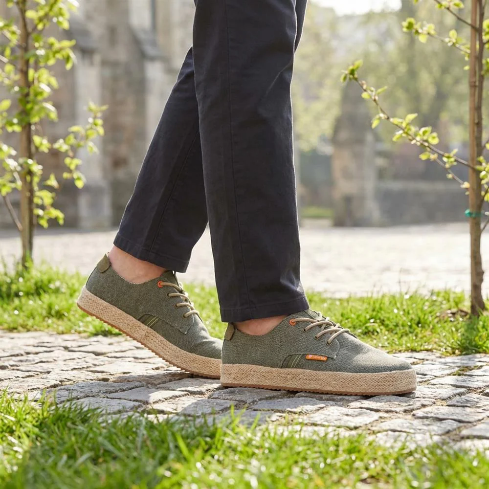 Cushioned Lace-Up Shoes - XIAM41016 / 327 171 - Khaki - Image 2