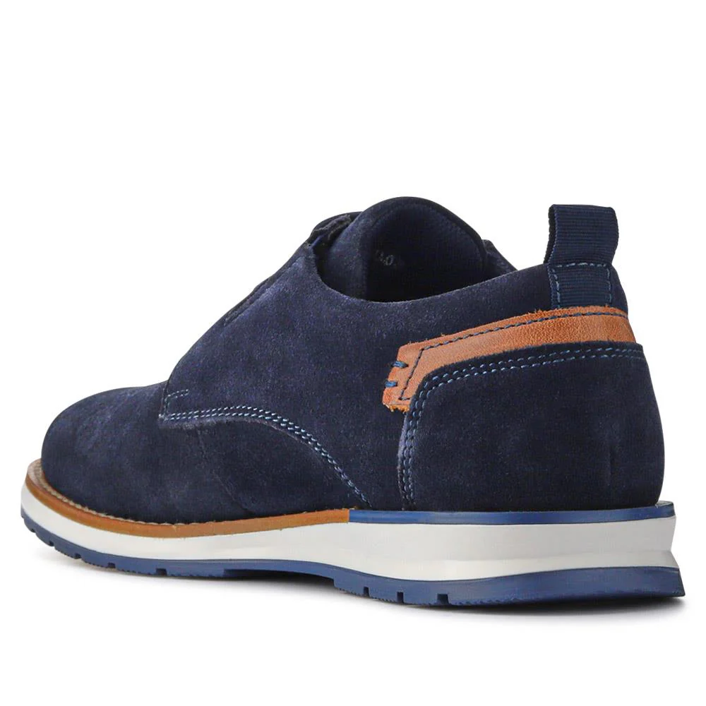 Cushioned Leather Lace-Up Shoes - ITAR41003 / 327 177 - Navy - Image 4