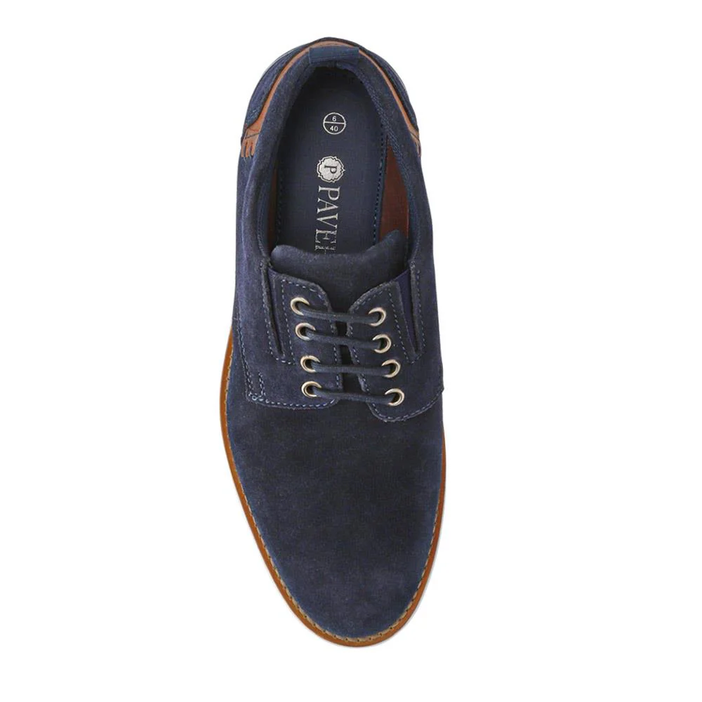 Cushioned Leather Lace-Up Shoes - ITAR41003 / 327 177 - Navy - Image 5