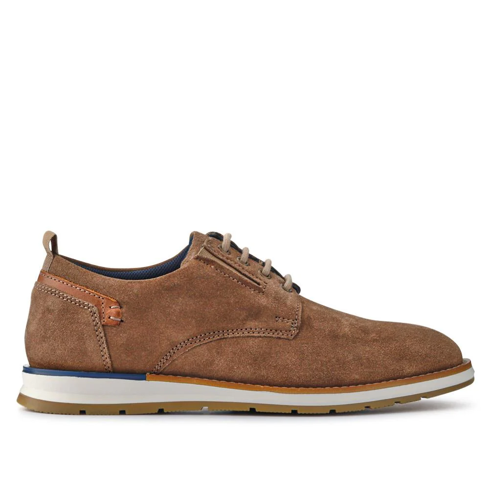 Cushioned Leather Lace-Up Shoes - ITAR41003 / 327 177 - Taupe - Image 2