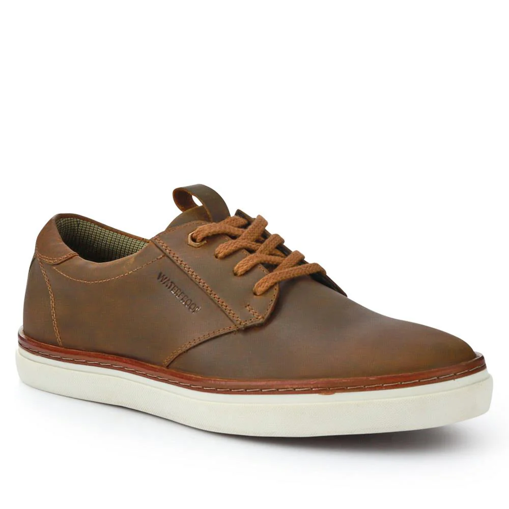 Cushioned Leather Lace-Up Trainers - HARWICH / 326 972 - Image 2