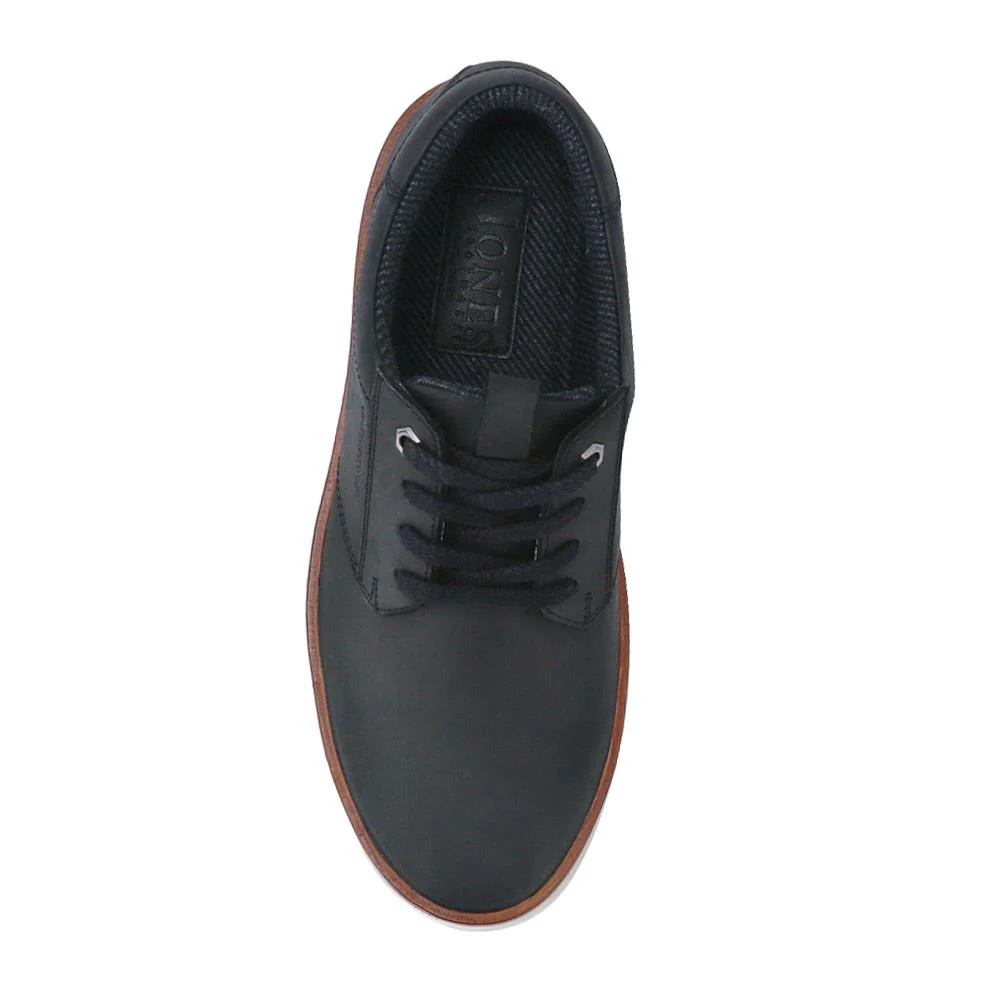 Cushioned Leather Lace-Up Trainers - HARWICH / 326 972 - Black - Image 4
