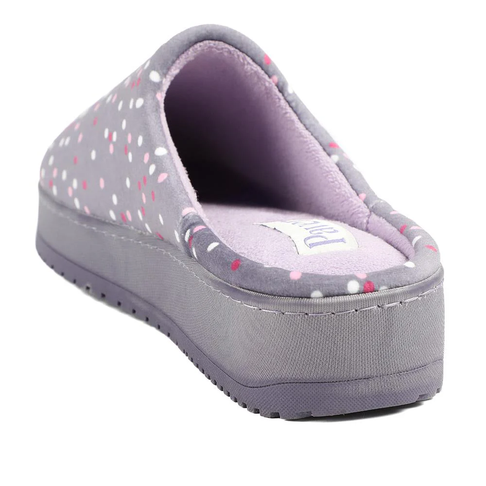 Cushioned Memory Foam Mule Slippers - QING43000 / 329 335 - Lilac Multi - Image 4