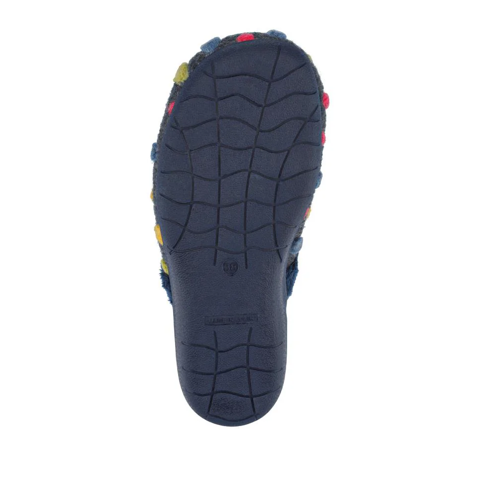 Cushioned Mule Slippers - FEVI40009 / 326 326 - Navy Multi - Image 6