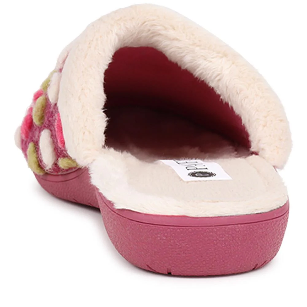 Cushioned Mule Slippers - FEVI40009 / 326 326 - Pink Multi - Image 3