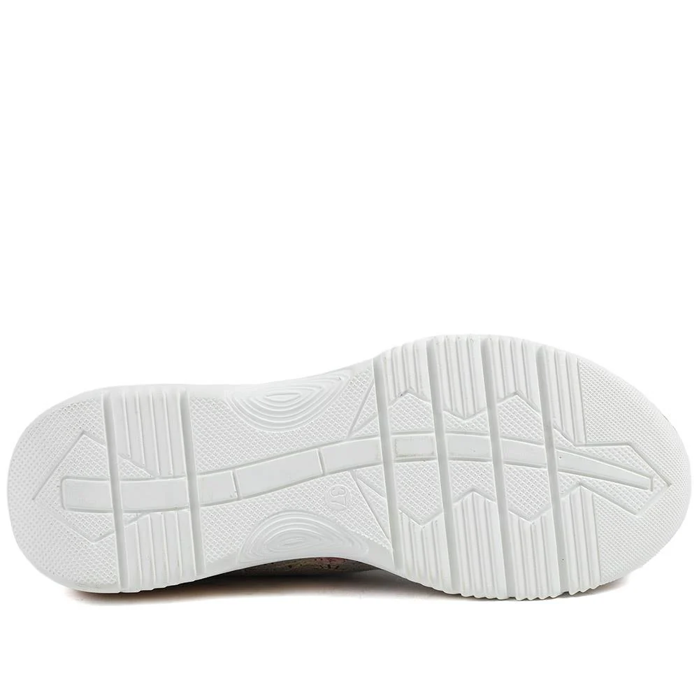 Cushioned Touch Fasten Mary Janes - WBINS43051 / 328 961 - Grey Floral - Image 6