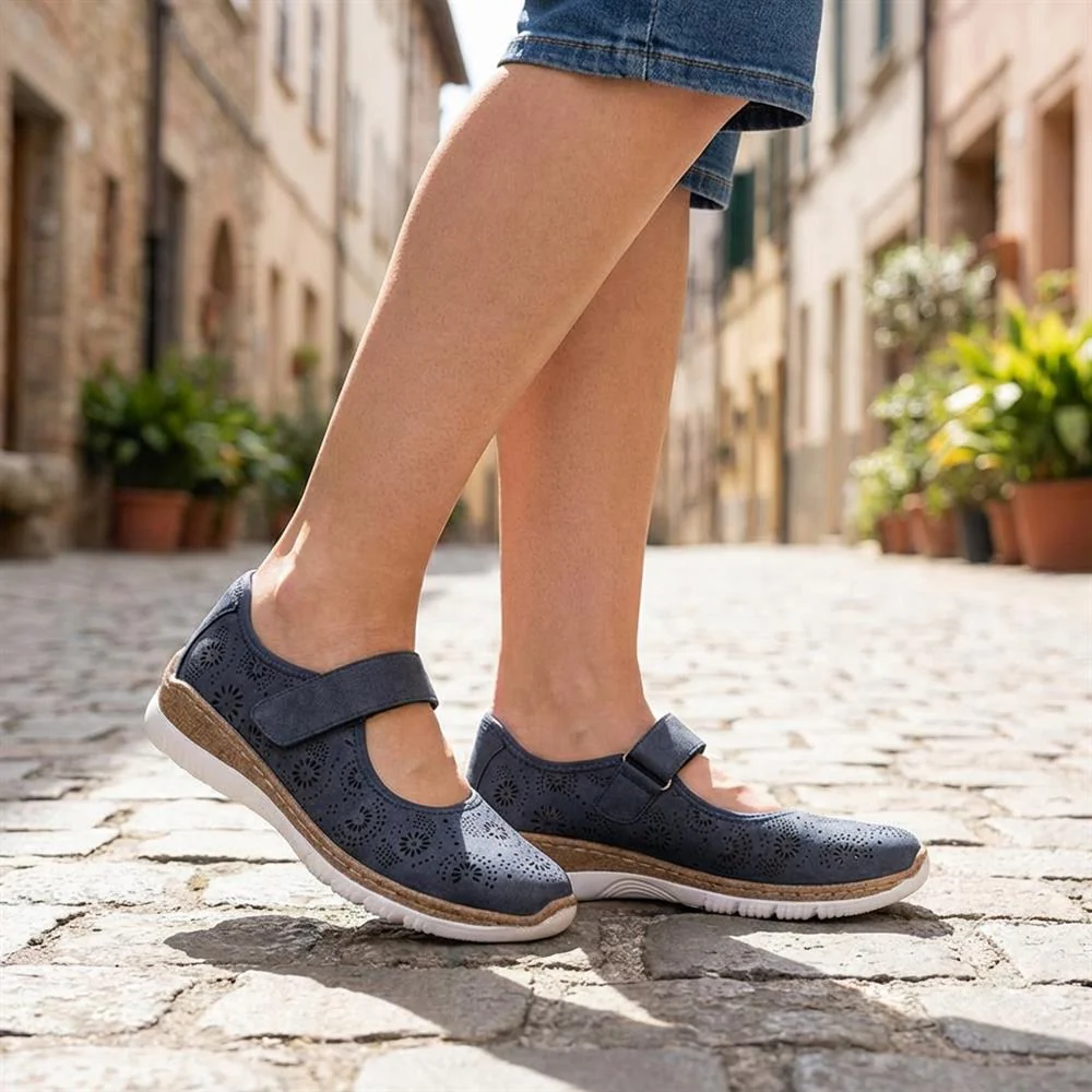Cushioned Touch Fasten Mary Janes - WBINS43051 / 328 961 - Navy - Image 2