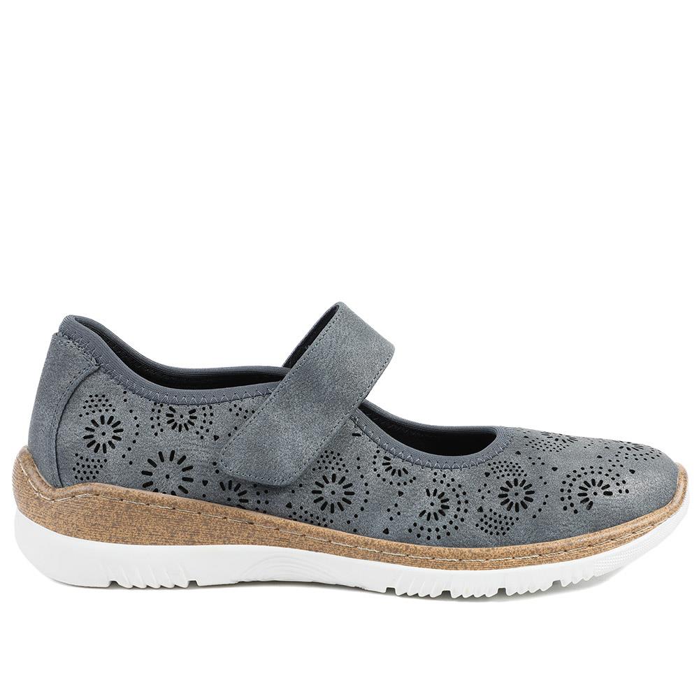 Cushioned Touch Fasten Mary Janes - WBINS43051 / 328 961 - Navy - Image 3
