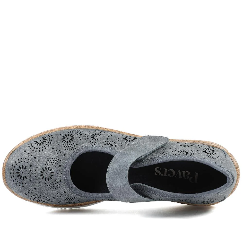 Cushioned Touch Fasten Mary Janes - WBINS43051 / 328 961 - Navy - Image 5
